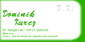 dominik kurcz business card